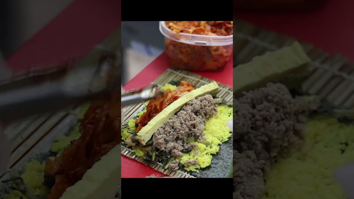 국회 납품했던 김밥집, 속터지는 프리미엄 강황김밥 #shorts Korean popular kimbap / Korean Street Food 국회 납품했던 김밥집, 속터지는 프리미엄 강황김밥 #shorts Korean popular kimbap / Korean Street Food