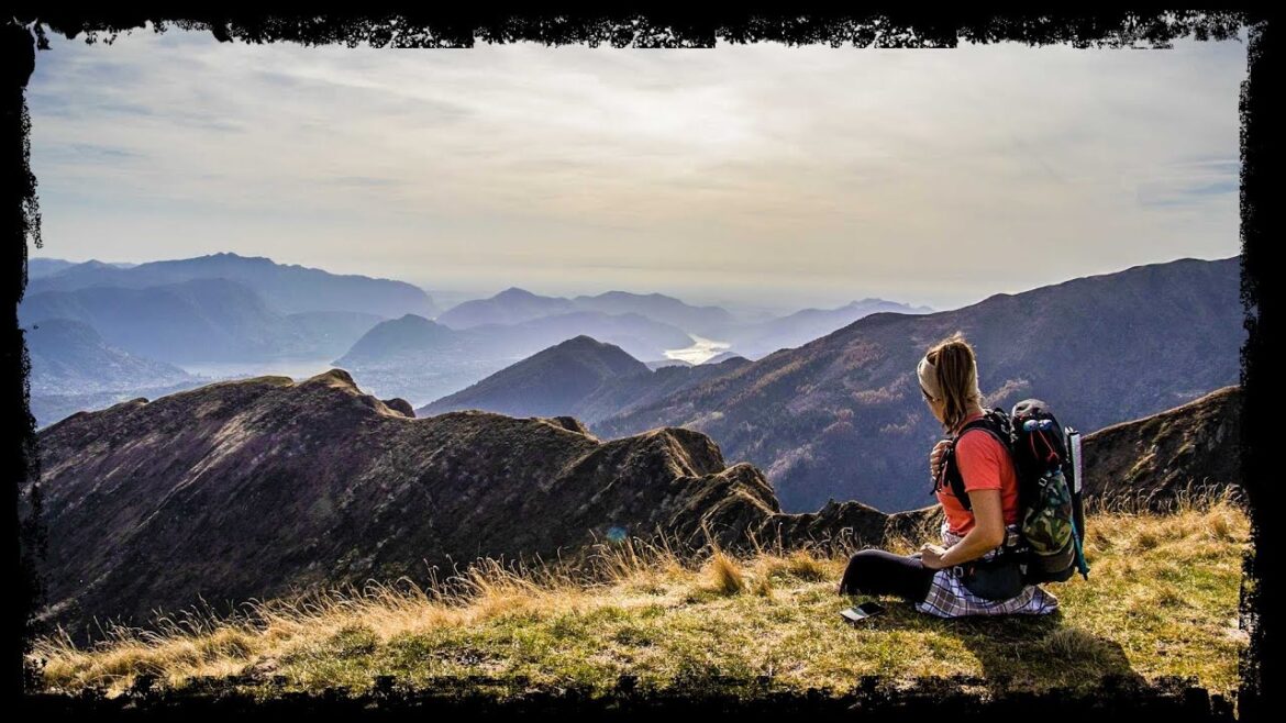 Nature Relaxation Film Hiking panoramic view of the Mountains Monte Tamaro Switzerland