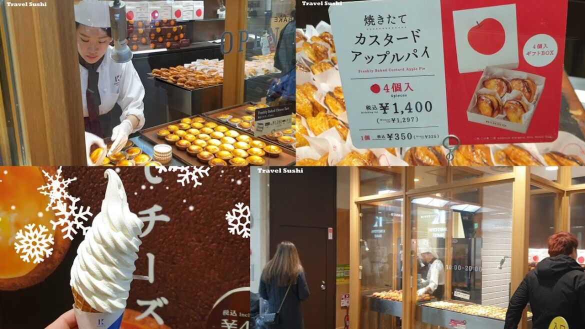 Kinotoya Bake Sapporo Station - Freshly Baked Cheese Tart, Apple Custard Pie & Finest Milk Ice Cream