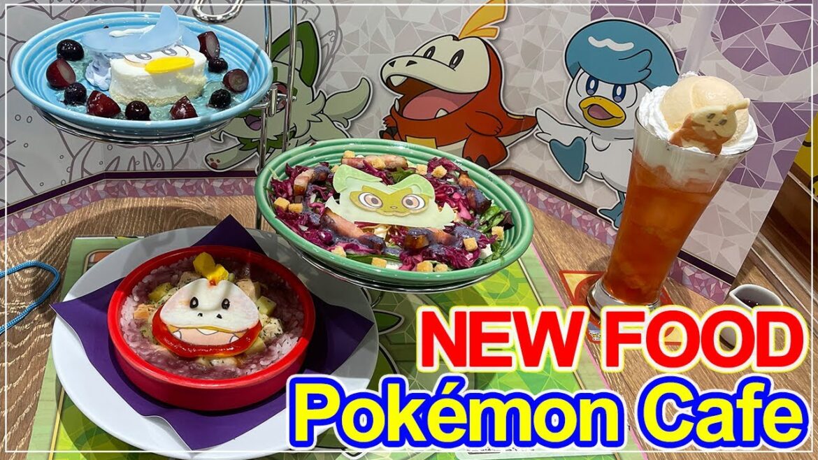 NEW Scarlet and Violet food at Pokémon Cafe in Osaka | Sprigatito, Fuecoco and Quaxly meals