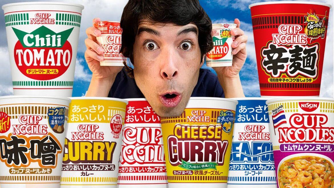 We Try EVERY FLAVOR of Cup Noodle In Japan