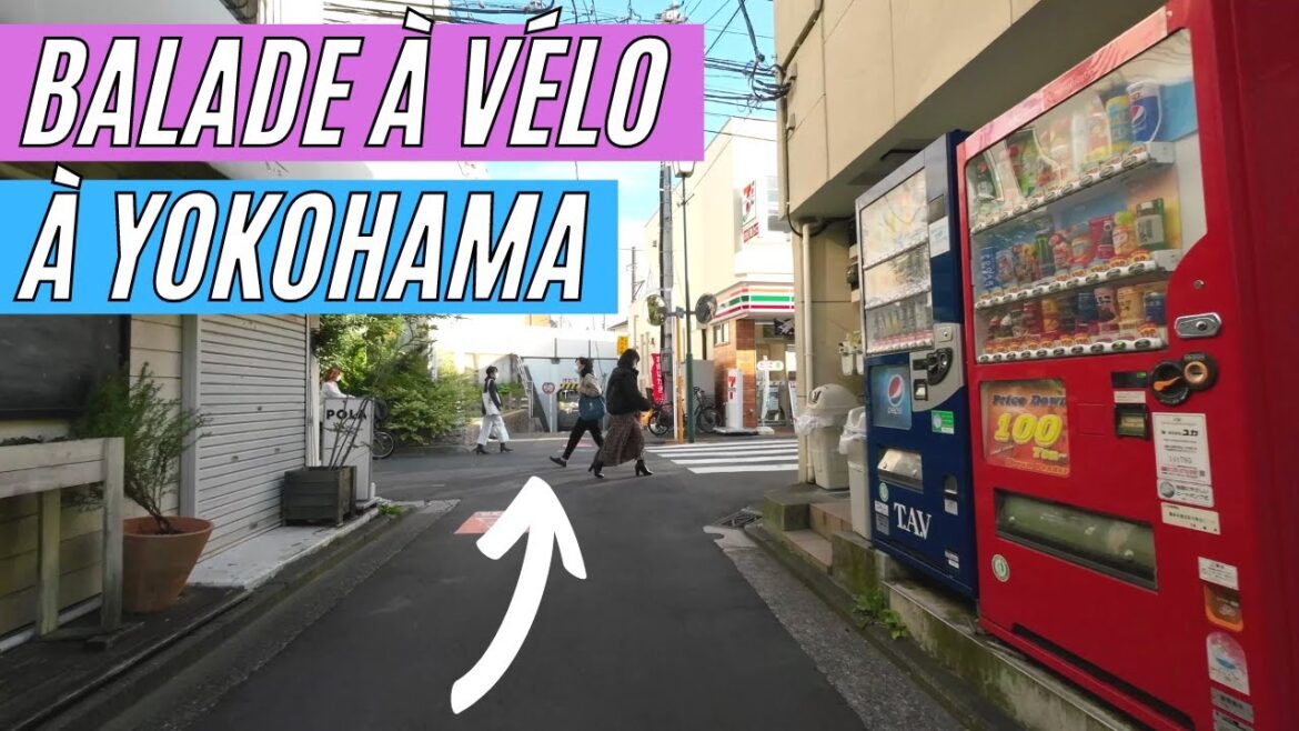 Courte balade à vélo et à pied à Yokohama au JAPON - Rues résidentielles, temple et arbres ^^