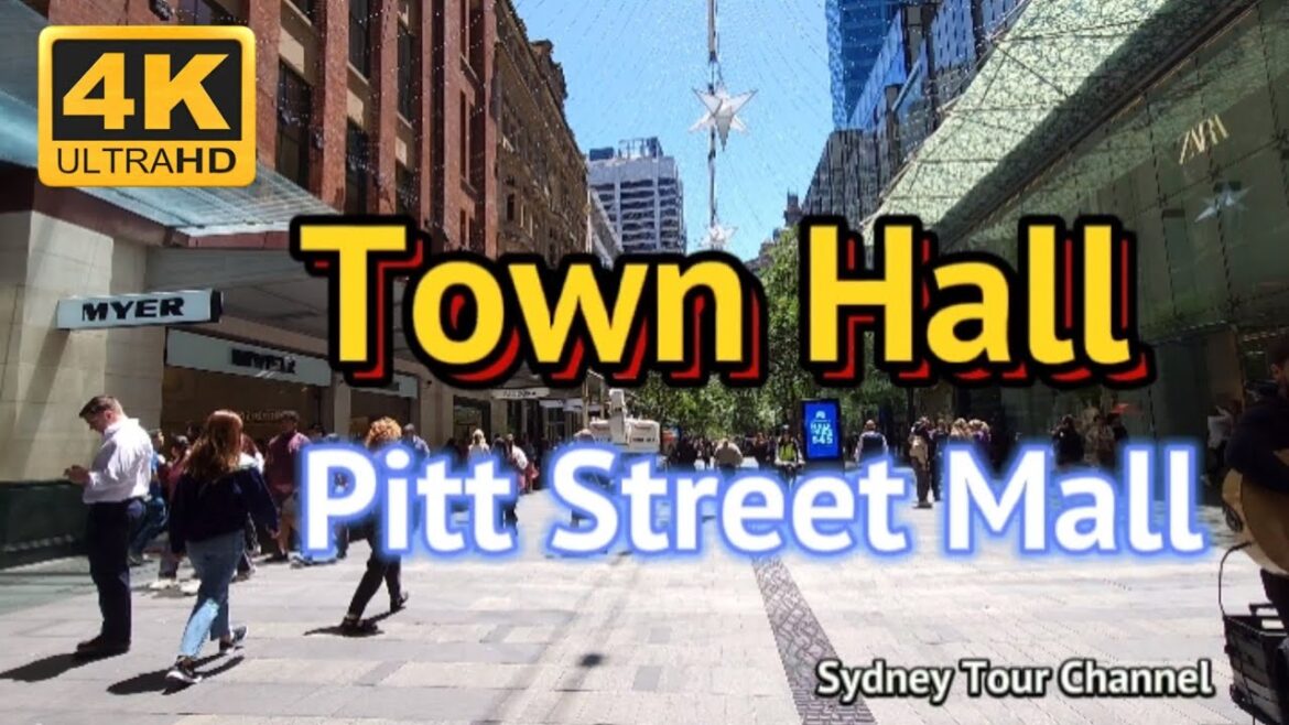 [4K 60] Walking Tour in Town Hall Pitt Street Mall