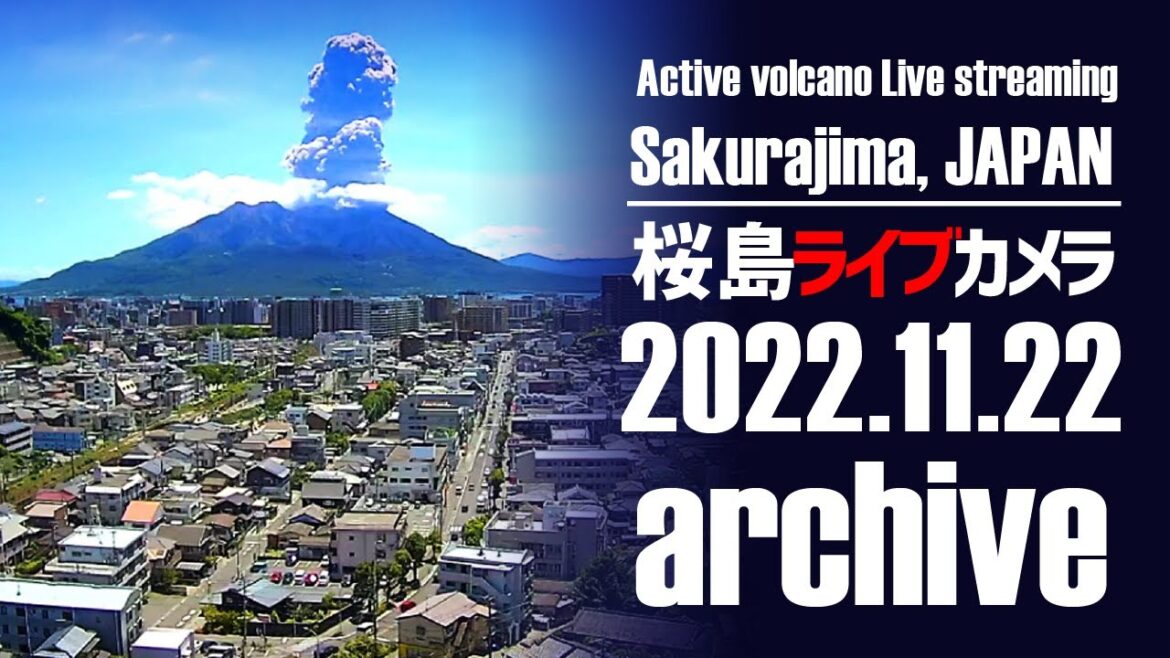【LIVE】上野城ライブカメラ 桜島と鹿児島市内  /  Sakurajima and Kagoshima city in Japan.  /  Vulcão com câmera ao vivo