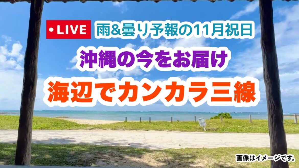 【沖縄の今をお届け】海辺でカンカラ三線を楽しむ「沖縄旅行情報」