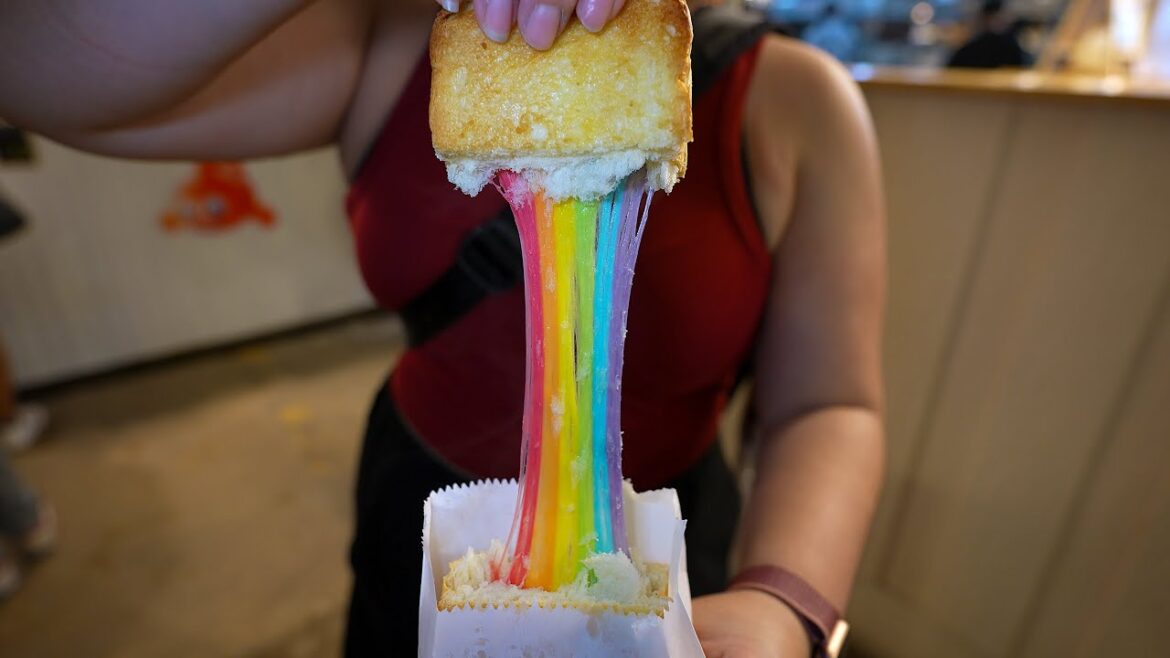 Rainbow Cheese Toast Thai Street Food
