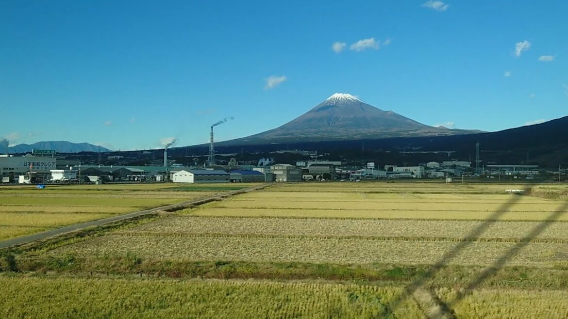 You can see Mt.Fuji from inside the Shinkansen. You can see Mt.Fuji from inside the Shinkansen.