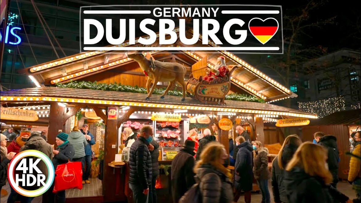 🇩🇪 Duisburg in Germany 🎄Beautiful Christmas Market Tour in 4K-HDR