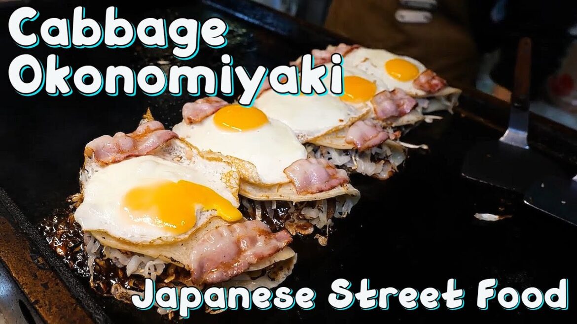 Cabbage Okonomiyaki | Japanese Street Food | World Food Street