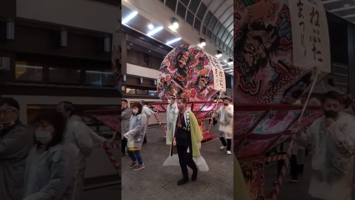 Asakusa Hirosaki Neputa Festival - Japanese Festival Procession #shorts