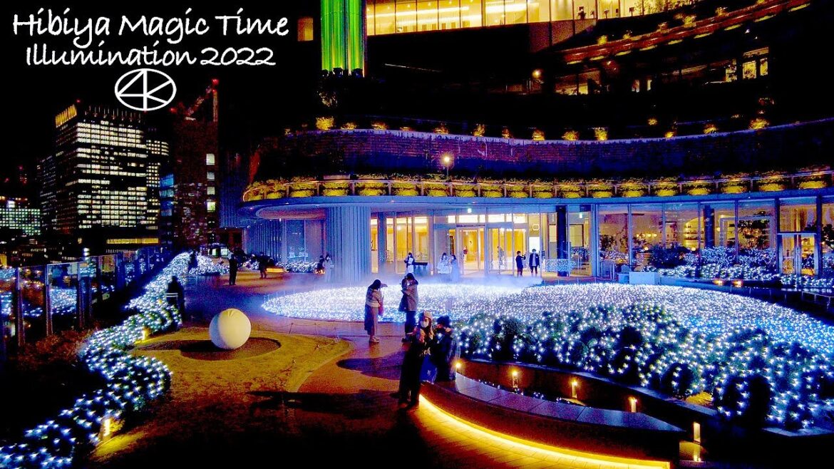 4K ミッドタウン日比谷 イルミネーション 2022 パークビューガーデン夜景 東京 Japan 4K ミッドタウン日比谷 イルミネーション 2022 パークビューガーデン夜景 東京 Japan