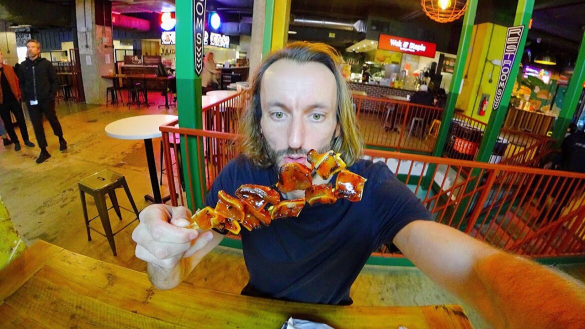 Inihaw na Tenga Baboy & Rambutan Singkamas Salad 🇵🇭 | Trying Filipino Food at Urban Hawker NYC