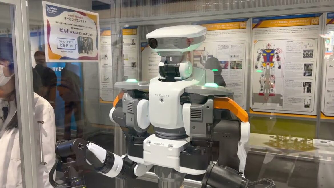 A Robot that can build Gundam models at the Gundam Factory Yokohama