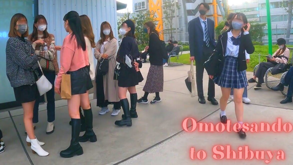 Omotesando to Shibuya Tokyo, in Japan walking tour【4K】10.2022