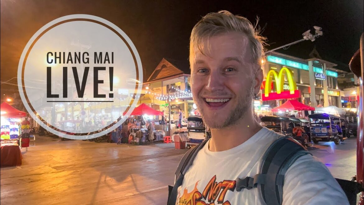Chiang Mai LIVE: Thai Street Food Hunt at Night in Thailand