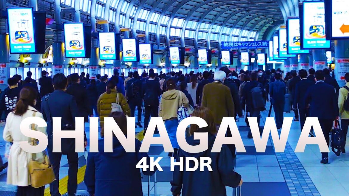 【4K HDR】 SHINAGAWA STATION MORNING | TOKYO WALK | 品川駅周辺散歩