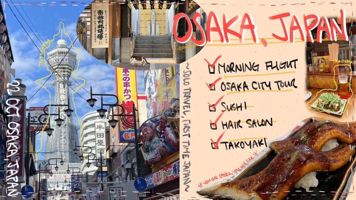 (eng) Travel vlog with otaku | Osaka solo travel, first time in Japan; 오사카 혼자 여행, 생애 첫 일본, 술만 주구장창
