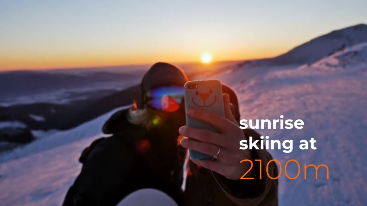 Romantic Sunrise Skiing ft. Largest Terrain Park in Japan at Palcall Tsumagoi Ski Resort