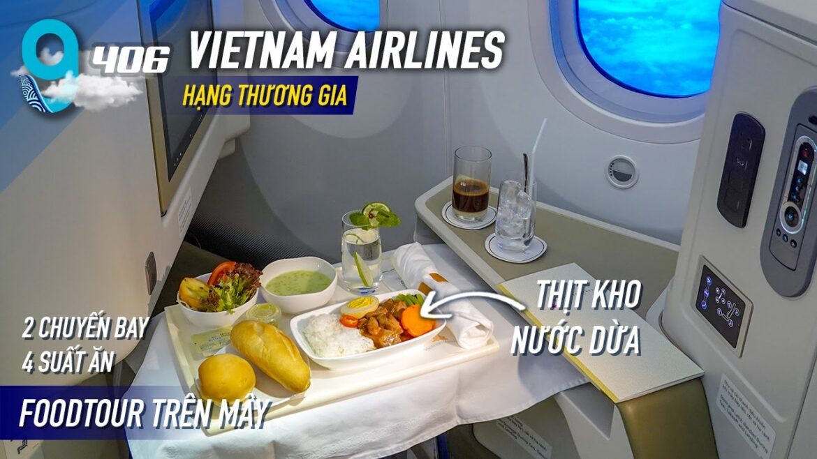 [M9] #406: Foodtour trên mây: Cơm thịt kho nước dừa trên máy bay | Yêu Máy Bay