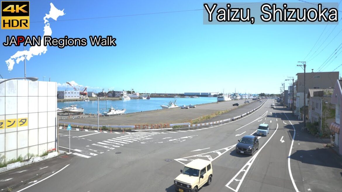 From Yaizu Port to Yaizu Sta | Yaizu, Shizuoka | 4K HDR | 静岡県焼津市