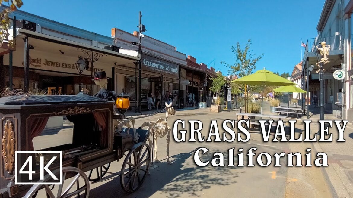 Grass Valley  - California USA - Walking Tour [4K]