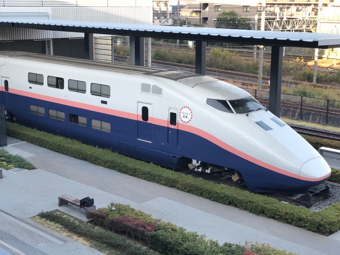 Shinkansen E1 at the Railway Museum in Saitama