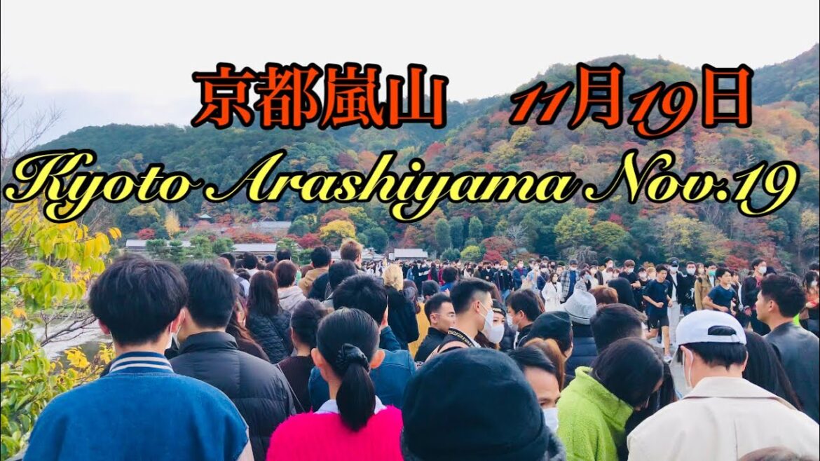 人混みに流されて 京都嵐山渡月橋🍁 Swept away by the crowd Togetsukyo 2022年11月19日(土)