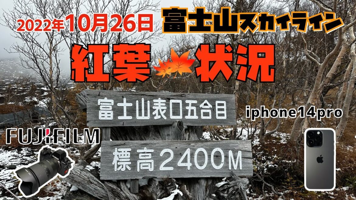 富士山スカイライン紅葉状況_2022年10月26日時点 富士山スカイライン紅葉状況_2022年10月26日時点