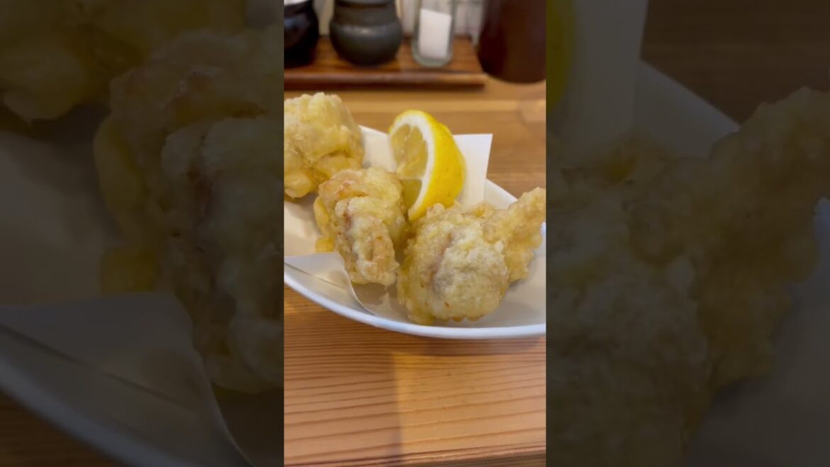 Udon with Chicken Tempura restaurant in Osaka, Japan