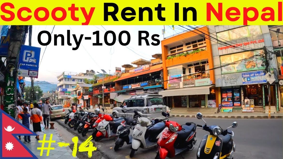 🇳🇵Cheapest Bike Scooty Rental In Pokhara Nepal At -100 Rs / Petrol Price In Nepal 4K