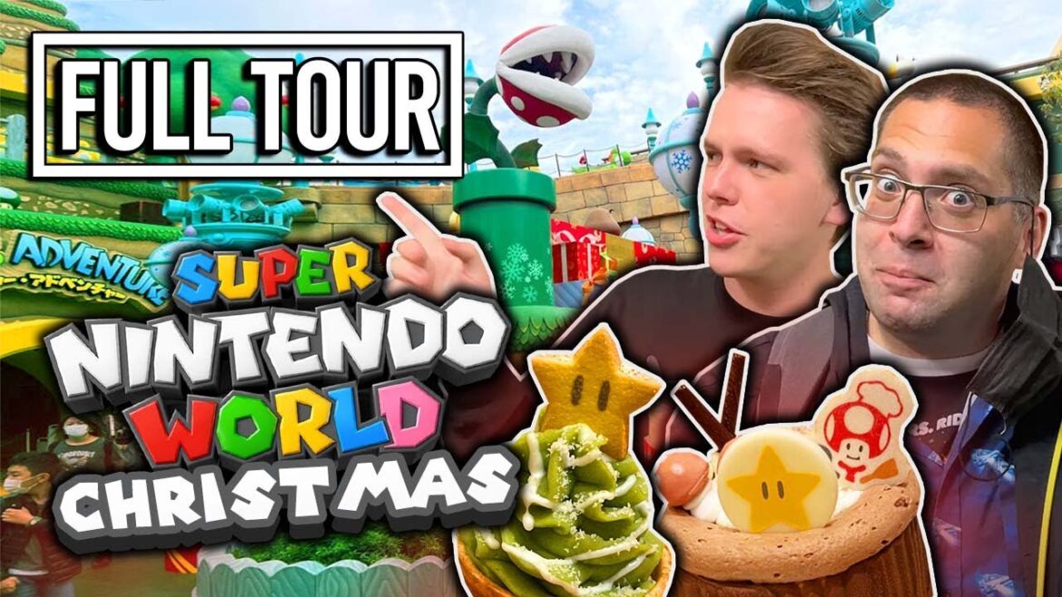 Full tour of Super Nintendo World Christmas at Universal Studios Japan - Decor, Food, Merchandise