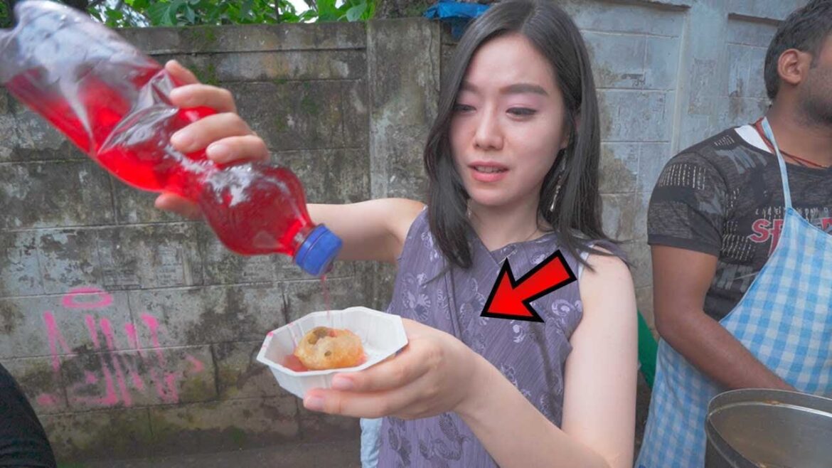 Korean explore Shillong street food in Northeast India with Indian Outfit Korean explore Shillong street food in Northeast India with Indian Outfit