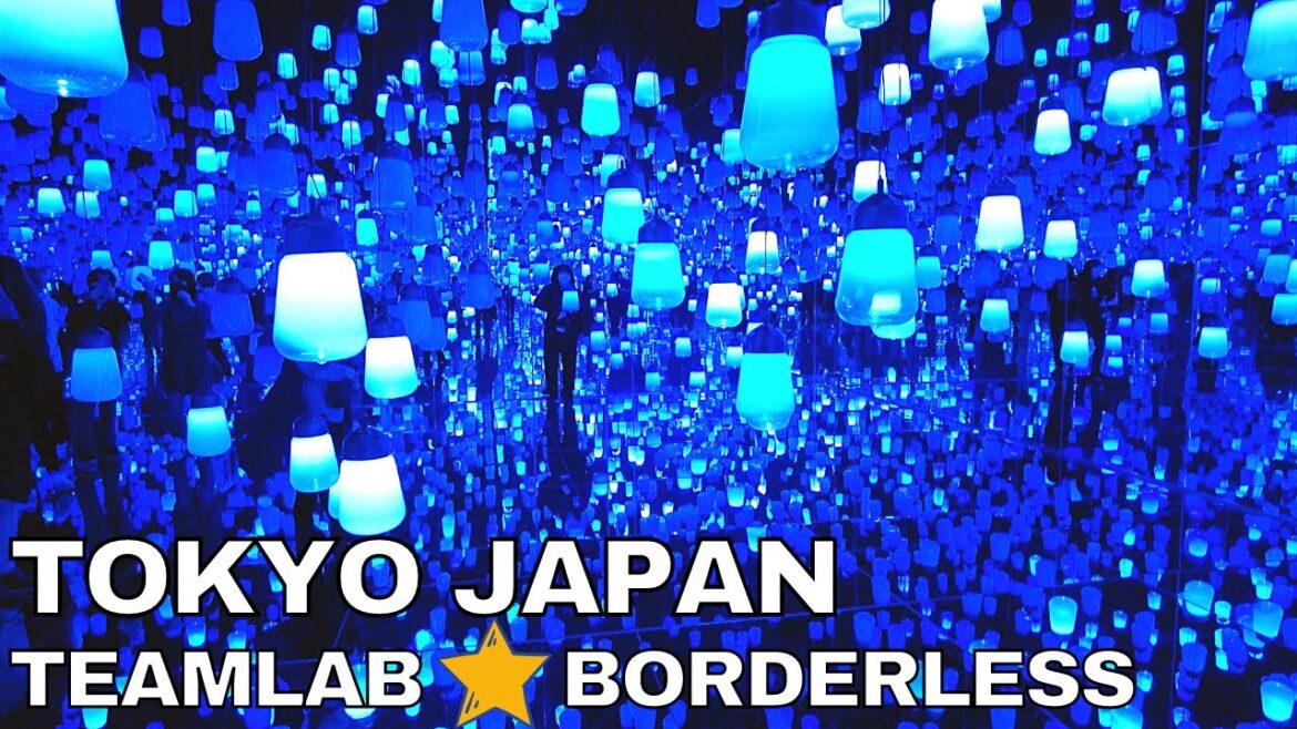 [4K] Amazing Mori Digital Art Museum -  Odaiba teamLab Borderless Tokyo Japan | ASMR Japan Walk