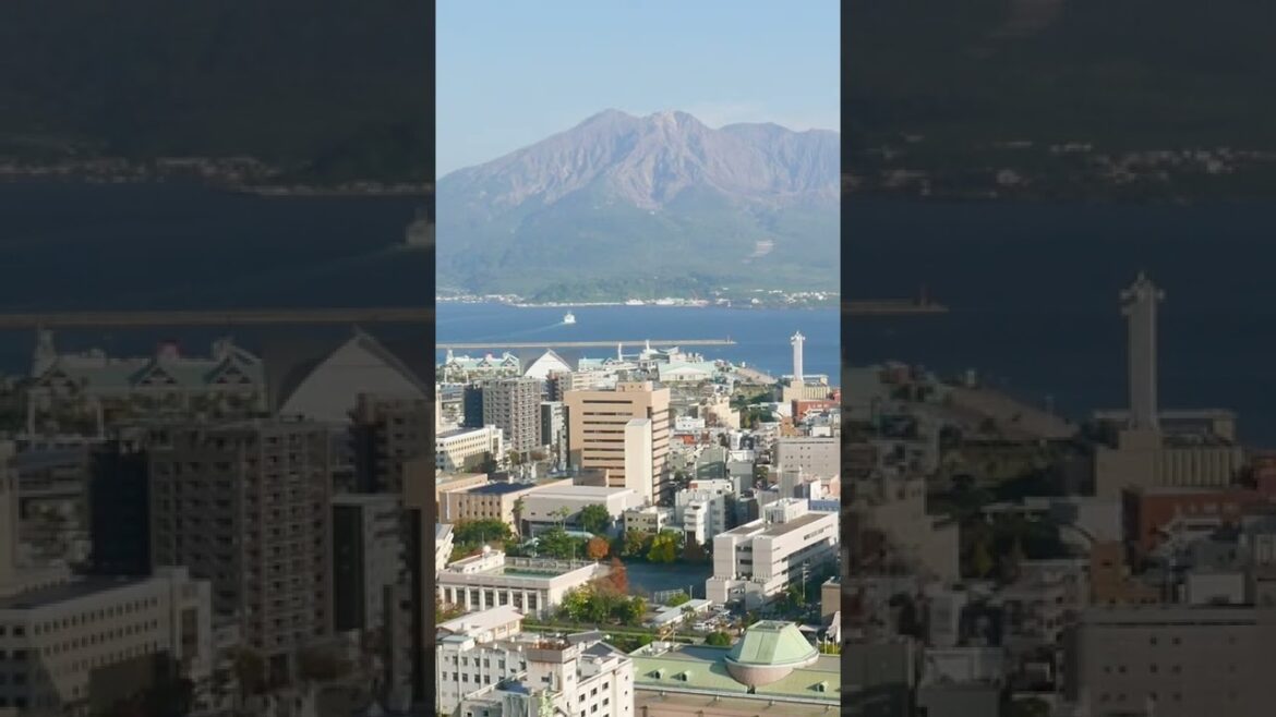 Japan   Volcano Sakurajima in Kagoshima Japan   Volcano Sakurajima in Kagoshima