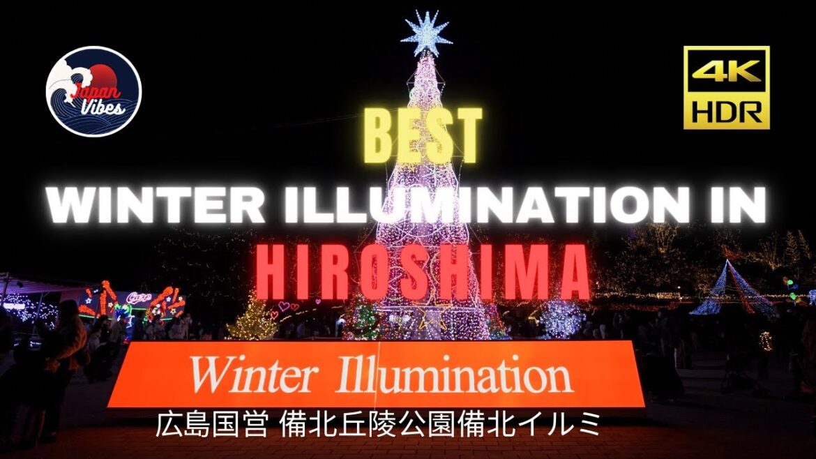 [4K HDR Japan] Winter Illumination 2022 - Bihoku Hillside Park