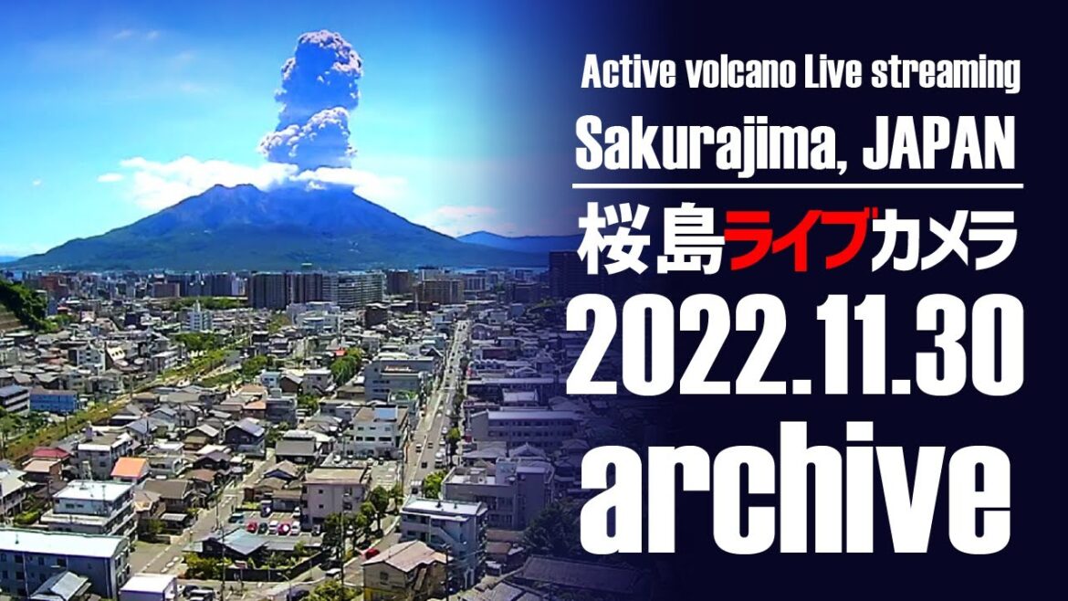 【LIVE】上野城ライブカメラ 桜島と鹿児島市内  /  Sakurajima and Kagoshima city in Japan.  /  Vulcão com câmera ao vivo