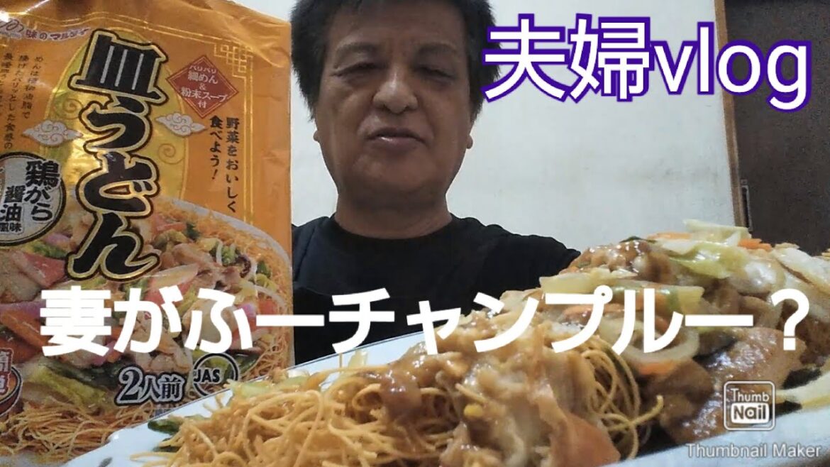 【夫婦vlog】let's eat｜長崎皿うどん、沖縄ふーチャンプルー組み合わせ抜群にいい食べ方、昼御飯、弁当屋、夫婦の日常、沖縄｜lunchbox  Japanese  bento