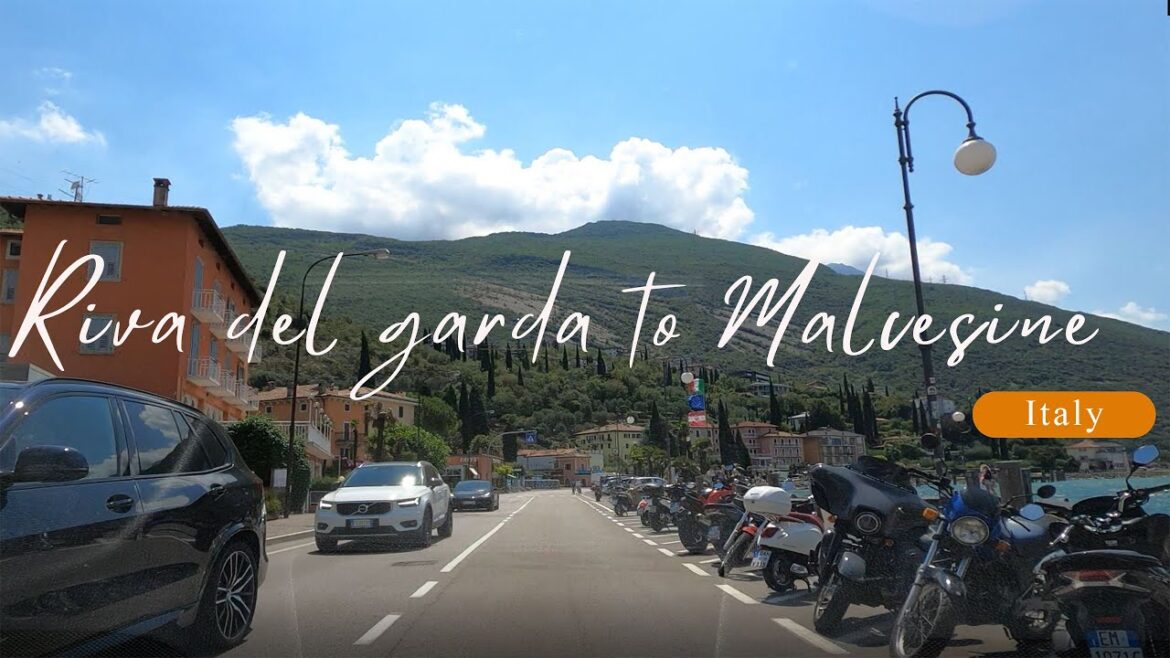 Draving from Riva del garda to Malcesine, Italy, (4K)