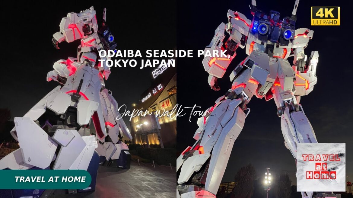 [4KHDR]Japan 4k walk 2022 | Travel at home evening walk in Odaiba Seaside Park Tokyo Japan
