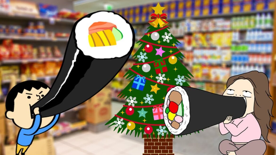 Eating Japanese Grocery Store Sushi In Front of Our Otaku Christmas Tree LIVE Eating Japanese Grocery Store Sushi In Front of Our Otaku Christmas Tree LIVE