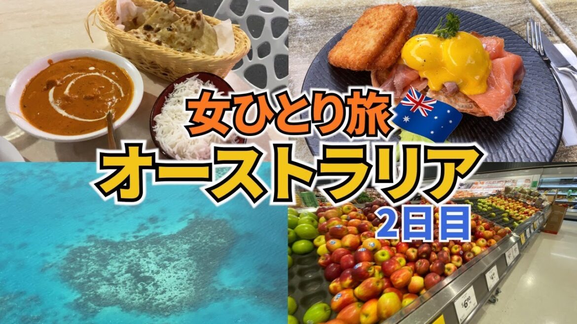 【オーストラリアひとり旅Vlog2日目】セスナで世界遺産のグレートバリアリーフを空から見る♪／カンガルー肉も食べて、2日目も楽しかった！