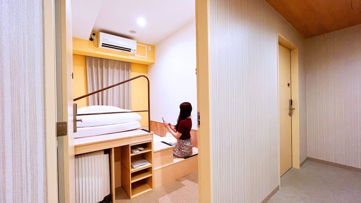 $16!!cheapest capsule hotel in Kyoto｜THE POCKET HOTEL Kyoto Shijo Karasuma😴🛌
