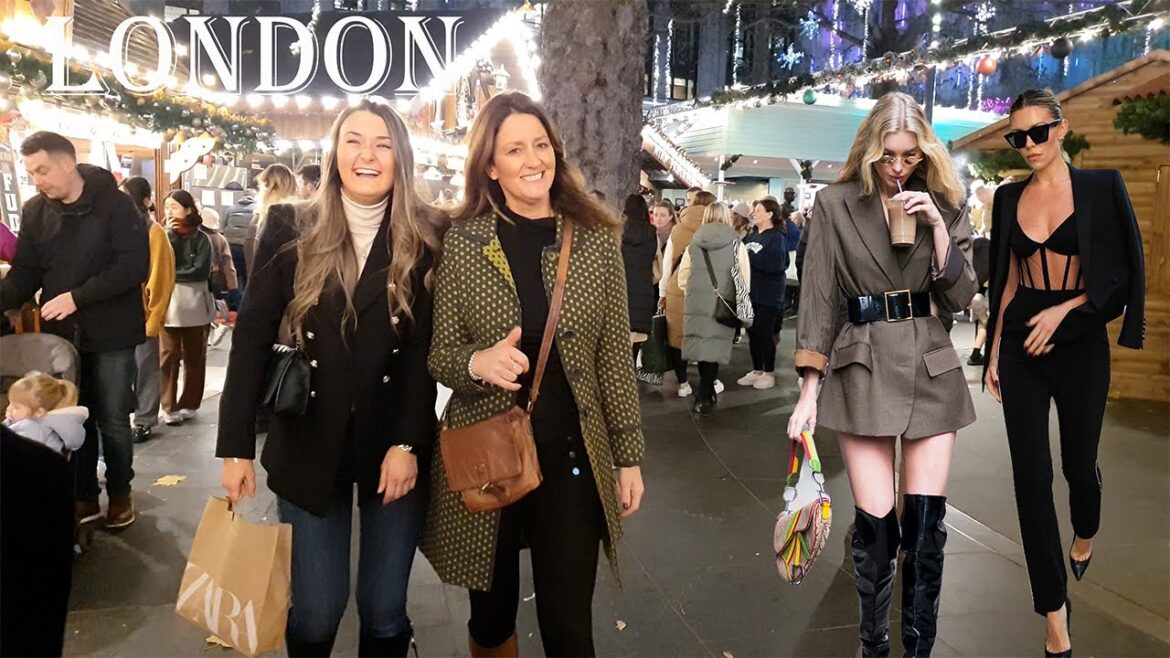 LONDON'S Christmas market 2022/Night walking tour in London/ Christmas night #london #christmas