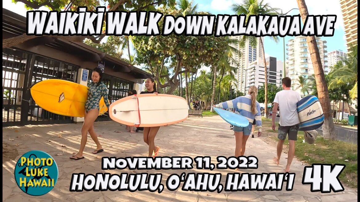 Waikiki Walk Down Kalakaua Ave November 11, 2022 Oahu Hawaii