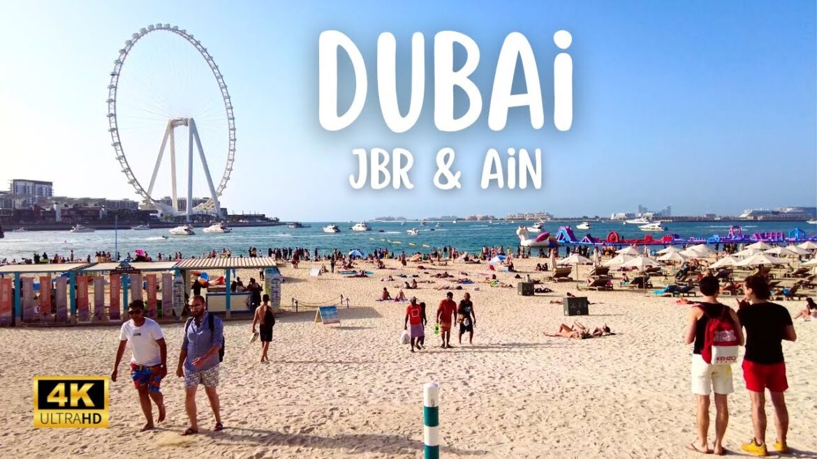 Dubai JBR THE WALK [4K] United Arab Emirates 🇦🇪 Jumeirah Beach Residence & Ain Bluewaters Island