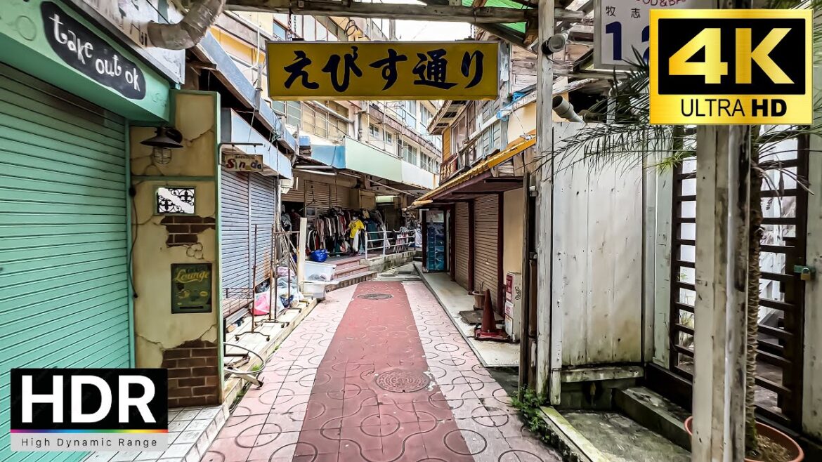 【4K HDR】 The most famous Local Shopping Streets in Okinawa - Kokusaidori Street - Japan Real life