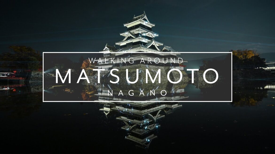 Walking around Matsumoto city at night | Japan Walk 4K