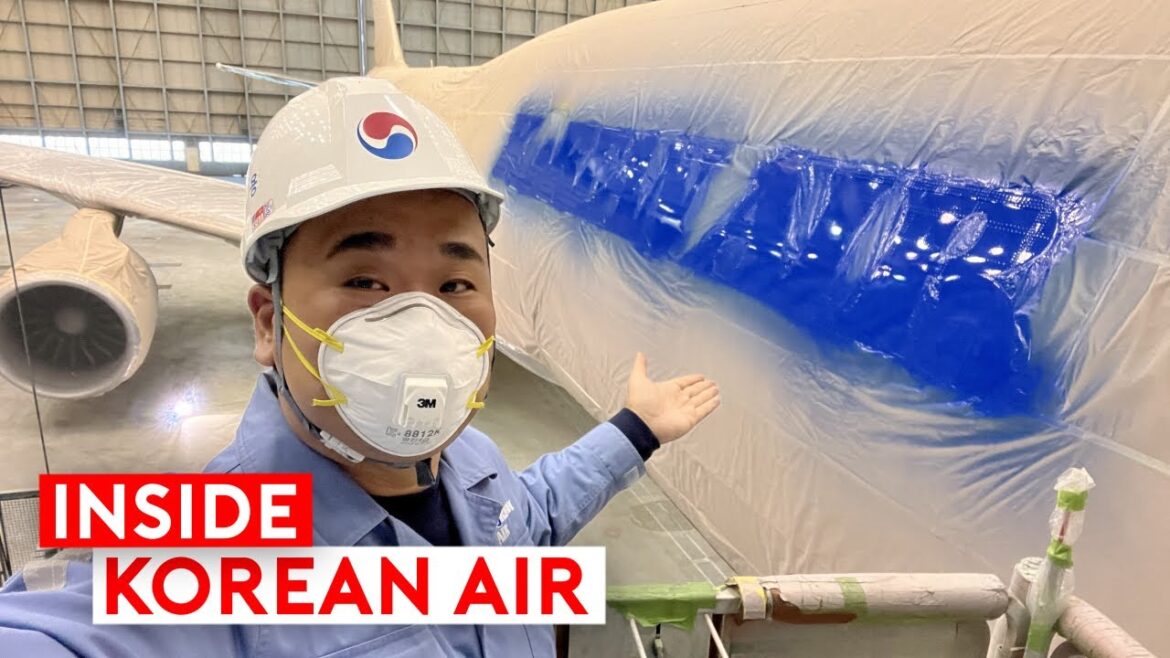 Inside Korean Air – Painting a 747 + 777 Preighter + Airplane Meal Inside Korean Air - Painting a 747 + 777 Preighter + Airplane Meal