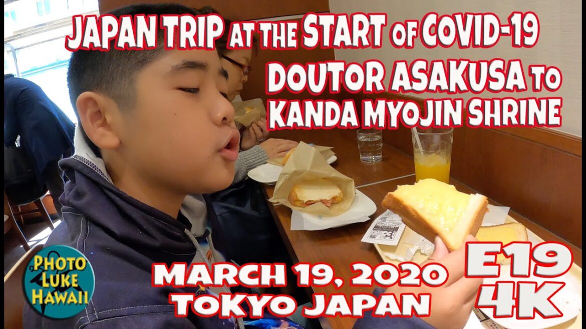 Doutor Asakusa to Kanda Myojin Shrine E19 Mar 19, 2020 Tokyo Japan Trip at the Start of Covid 19