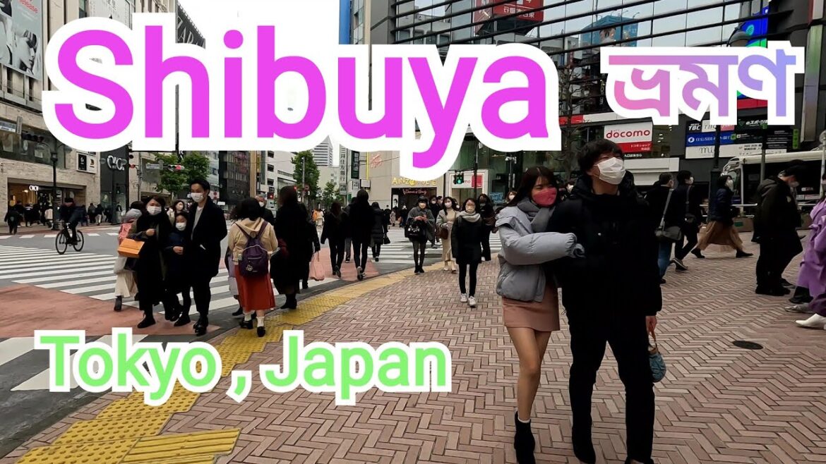 [4K] 💞  Shibuya walking tour in winter holiday.(  Tokyo , January  2022 )